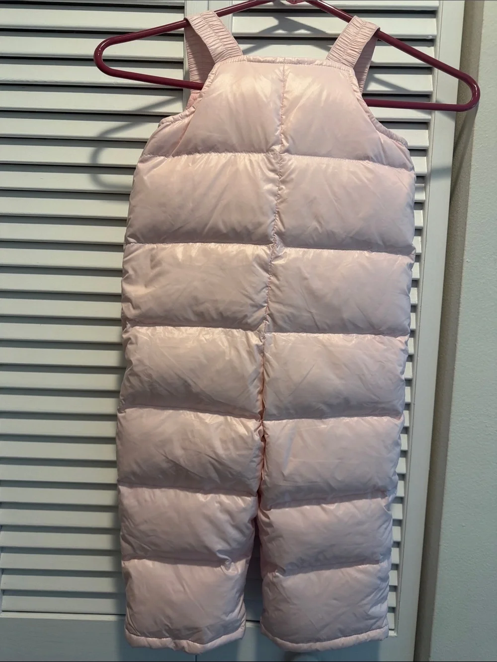 Ralph Lauren Light Pink Puffer Snow Overalls Size 18 months